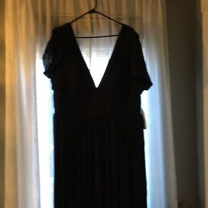 Gown with short train